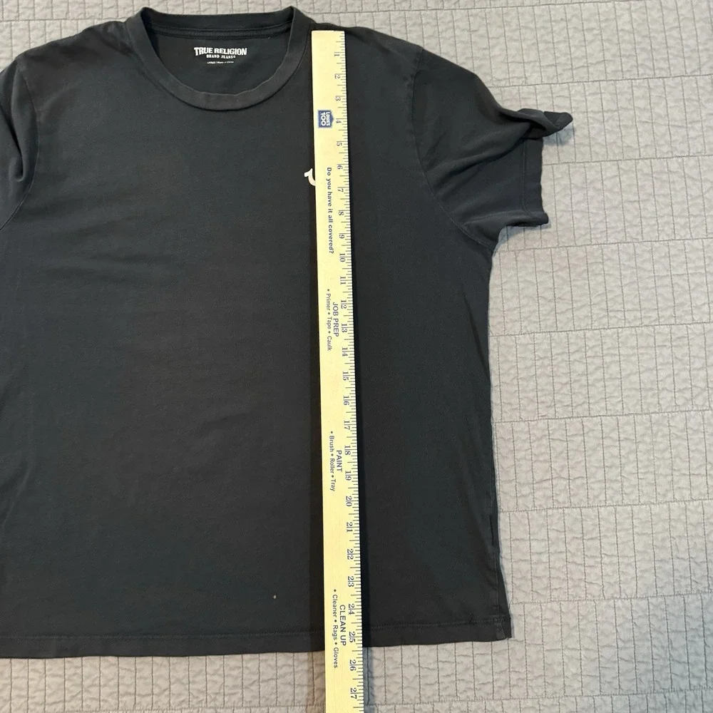 Y2K True‎ Religion Shirt Men Large Black Graphic Streetwear Skater Buddha Guitar
